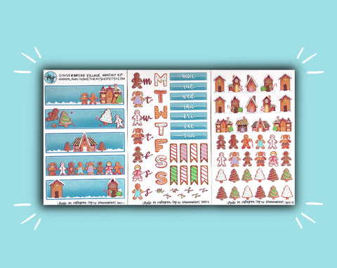 DIGITAL DOWNLOAD Gingerbread Village Monthly Kit