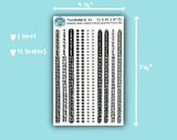 Grayscale Number Strips