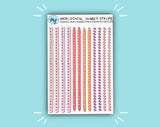 DIGITAL DOWNLOAD Horizontal Number Strips