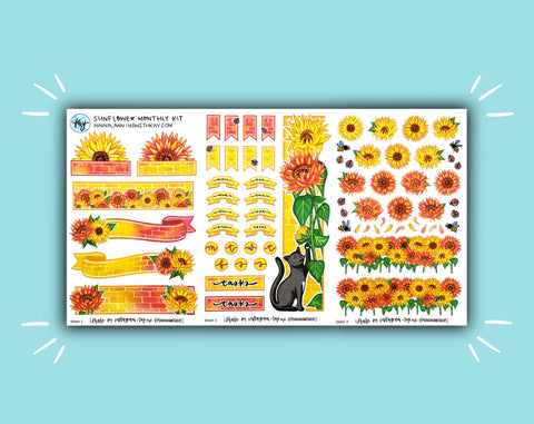 DIGITAL DOWNLOAD Sunflower Monthly Kit