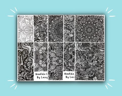 DIGITAL DOWNLOAD/PRINTABLE Lacey's 10-Page Coloring Page Bundle!