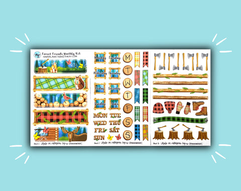 DIGITAL DOWNLOAD Forest Friends Monthly Kit