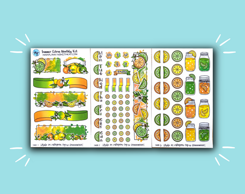 DIGITAL DOWNLOAD Summer Citrus Monthly Kit