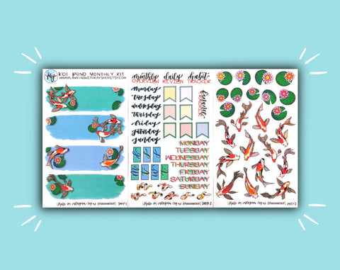 DIGITAL DOWNLOAD Koi Pond Monthly Kit