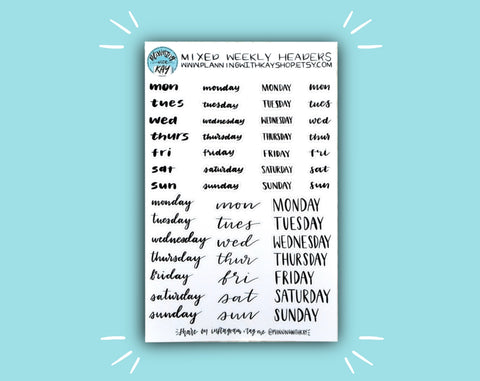 Weekly Heading Planning with Kay Sticker Shop – Planning With Kay