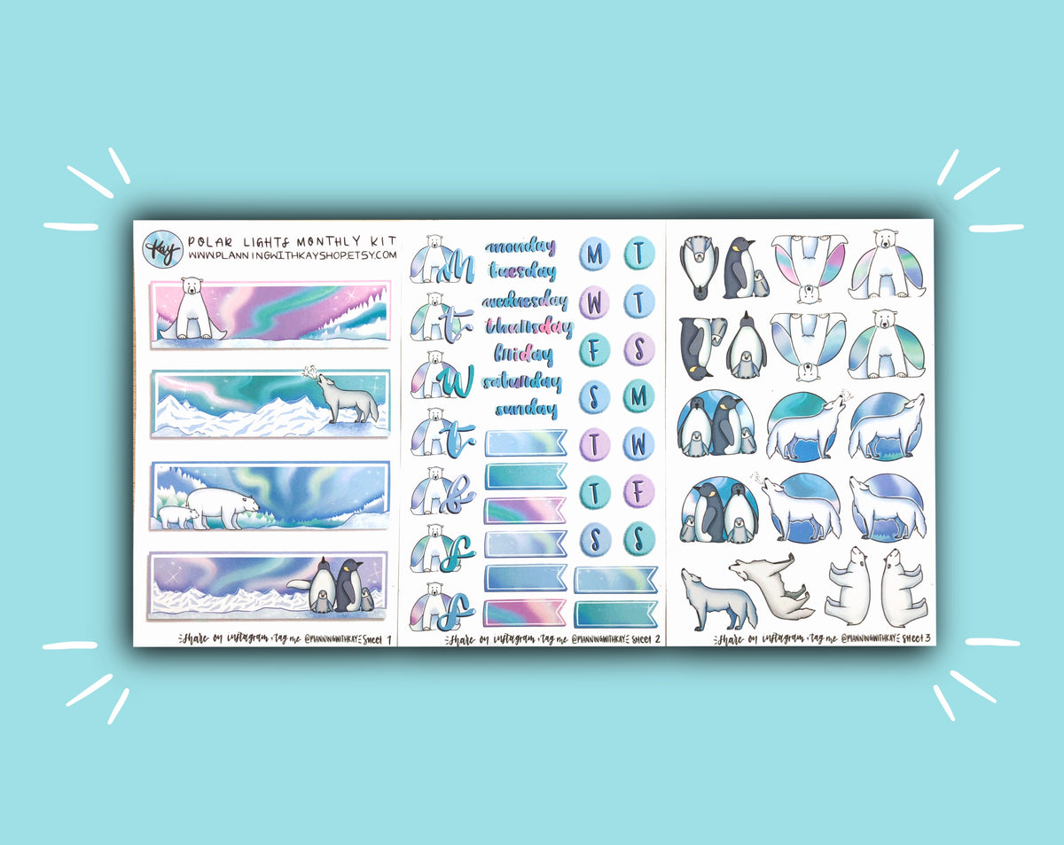 DIGITAL DOWNLOAD Polar Lights Monthly Kit – Planning With Kay