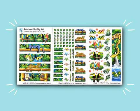 DIGITAL DOWNLOAD Rainforest Monthly Kit