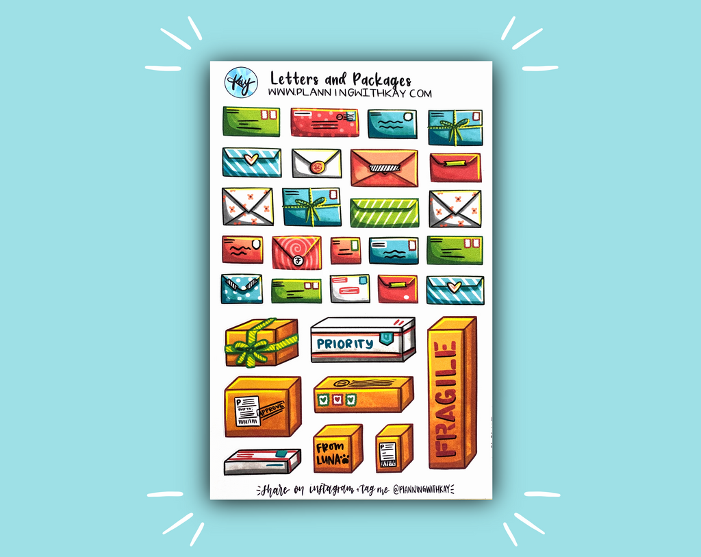 DIGITAL DOWNLOAD Letters and Packages – Planning With Kay