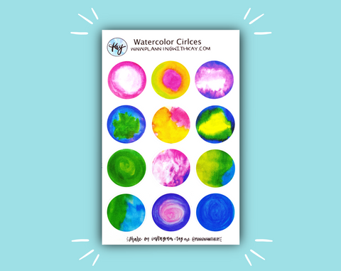 DIGITAL DOWNLOAD Watercolor Circles