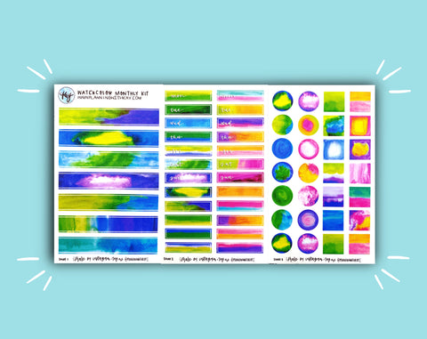 Watercolor Monthly Kit