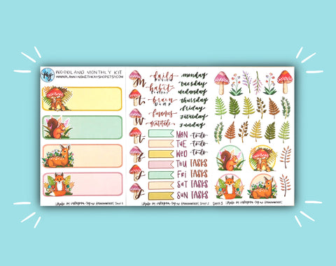 DIGITAL DOWNLOAD Woodland Monthly Kit