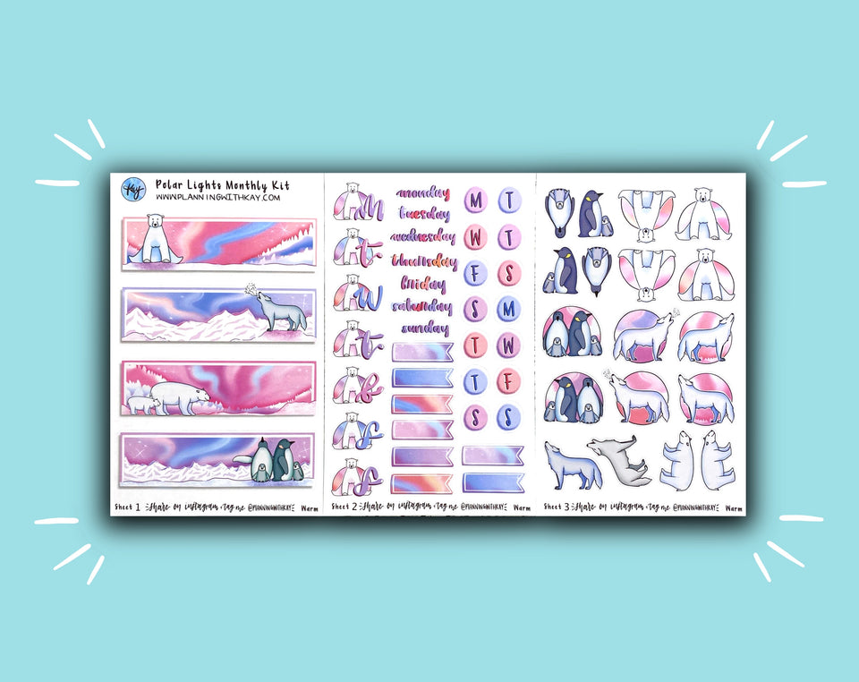 Polar Lights (Blue and Pink)